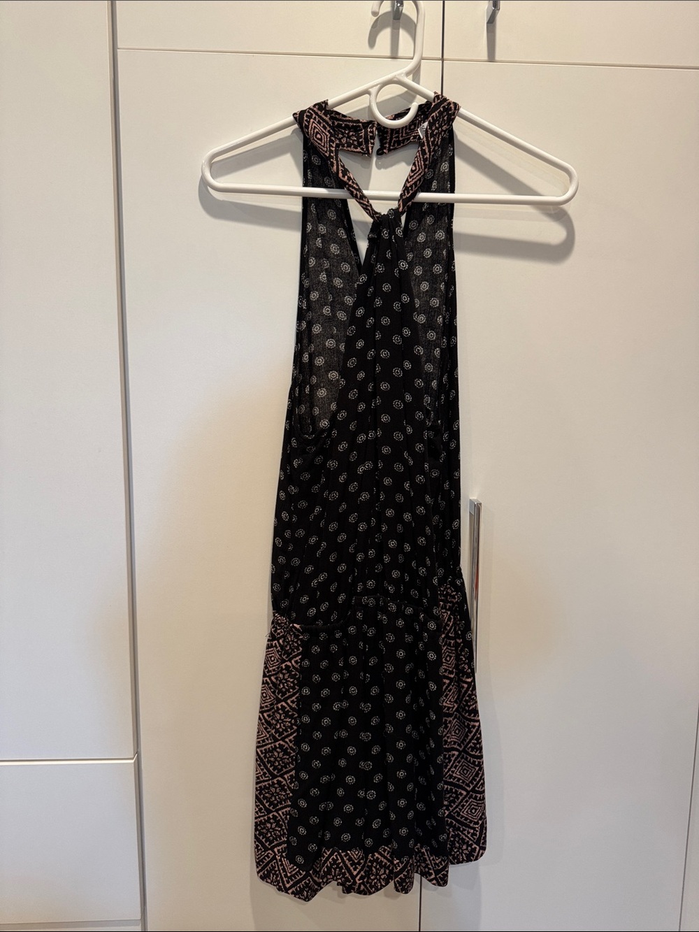 Splendid Black Patterned Halter Women’s Romper